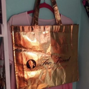 Too Faced Gold Tote